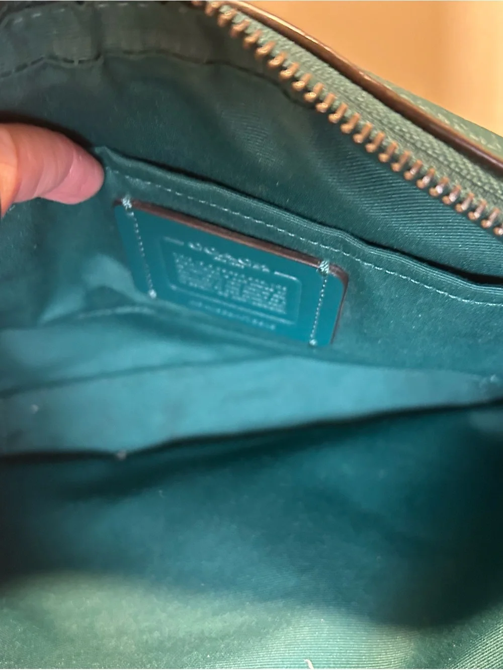 Coach Teal Jes Pebbled Leather Camera Crossbody Bag